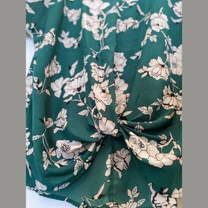 Green Floral Blouse
